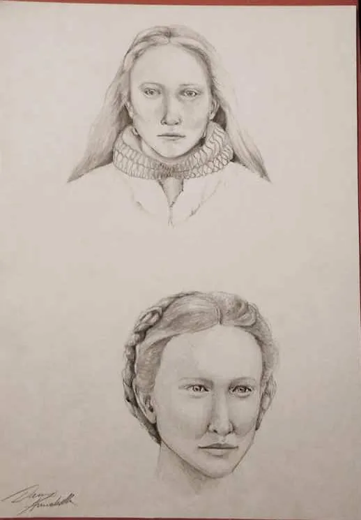 I. Elisabeth kicsiportrék - tanulmányrajz